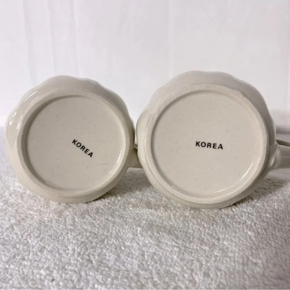 Vintage Korea Stoneware Pottery  Ceramic Homestead Mugs Coffee Cups x2 - Picture 9 of 13